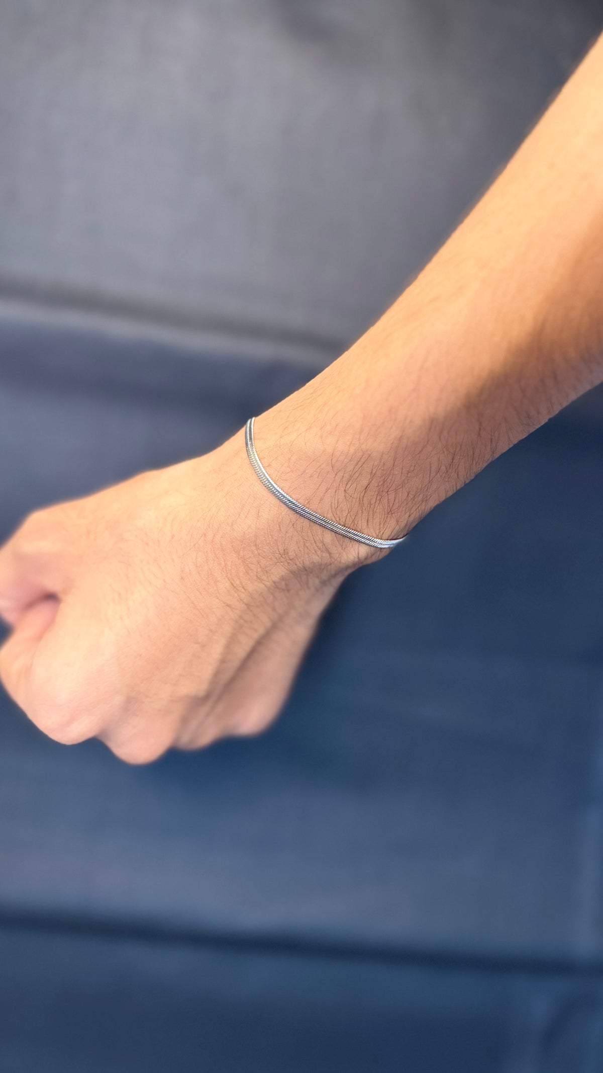 Silver Herringbone Bracelet