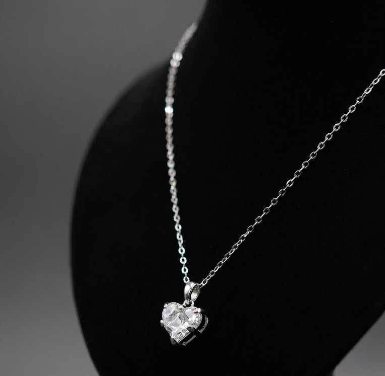 Geometric Crystal Pendant Necklace