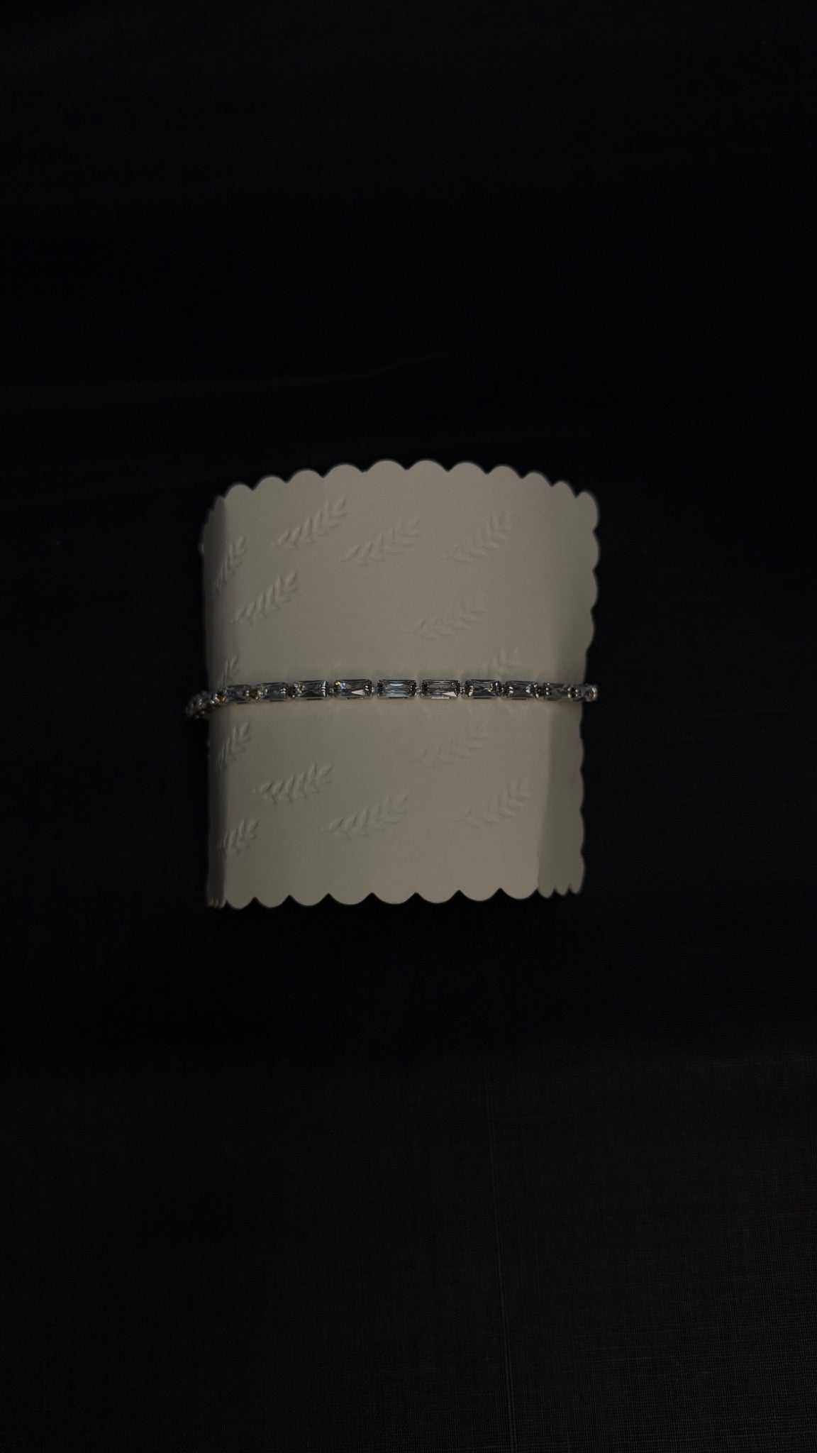 Elegant Silver-Tone Baguette Crystal Tennis Bracelet